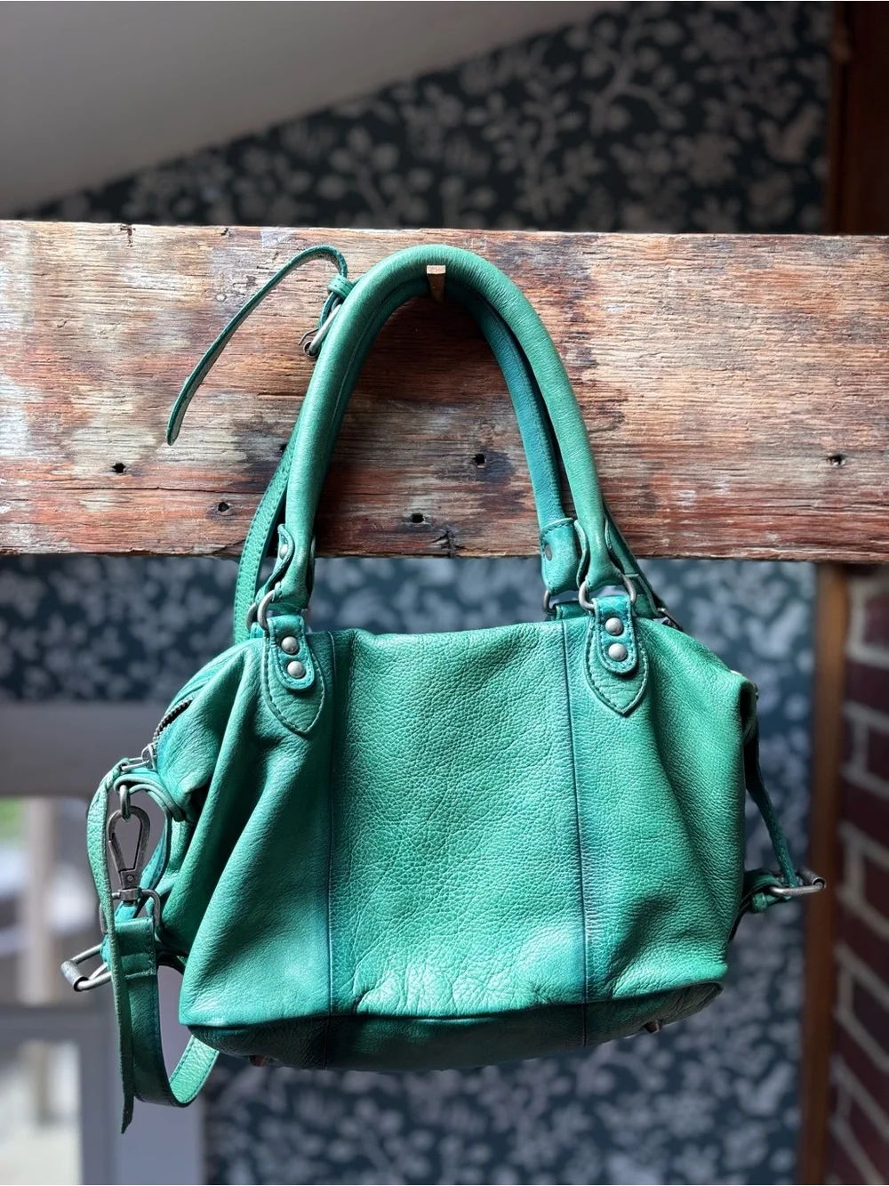 Free People We The Free Baby Emerson Bag Greenery Leather Crossbody
